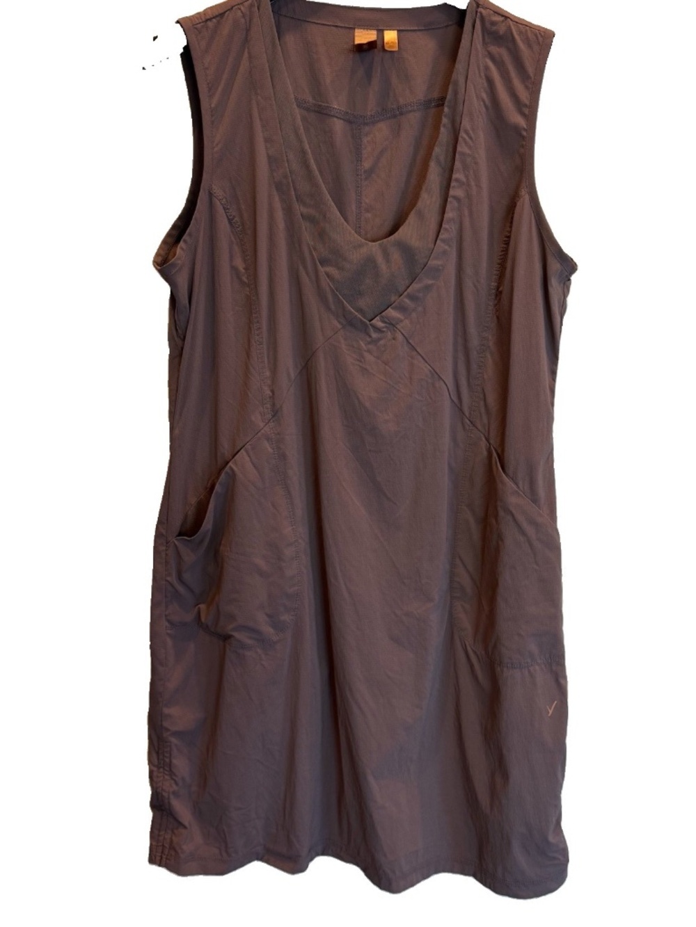 Indyeva Womens Liike Hiking Travel Dress Taupe Sleeveless Outdoors Athleisure XL